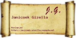 Janicsek Gizella névjegykártya