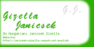 gizella janicsek business card